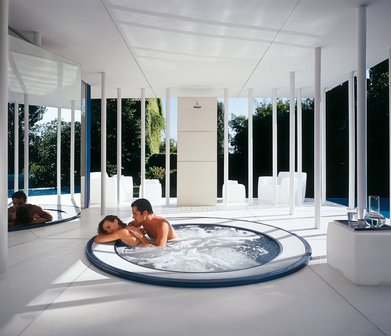 Ronde inbouw jacuzzi wellness