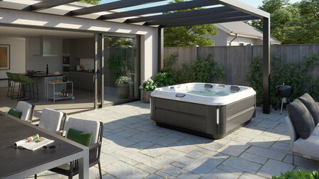 4 personen jacuzzi onder overkapping