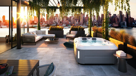Dakterras met compacte jacuzzi