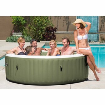 Intex PureSpa Bubble Olive Green - Opblaasbare spa
