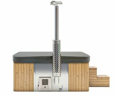 Woodlux Luna - vierkante hottub met ligpositie