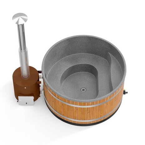 Grote hottub met grote kachel