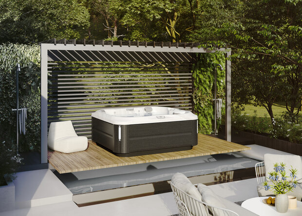 J-355 hydrojet spa onder overkapping