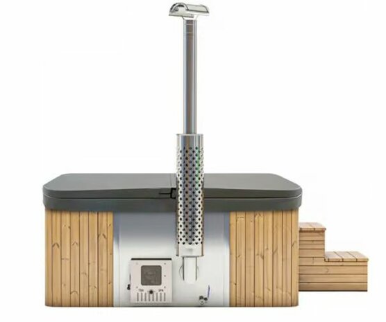 Woodlux Luna - vierkante hottub met ligpositie