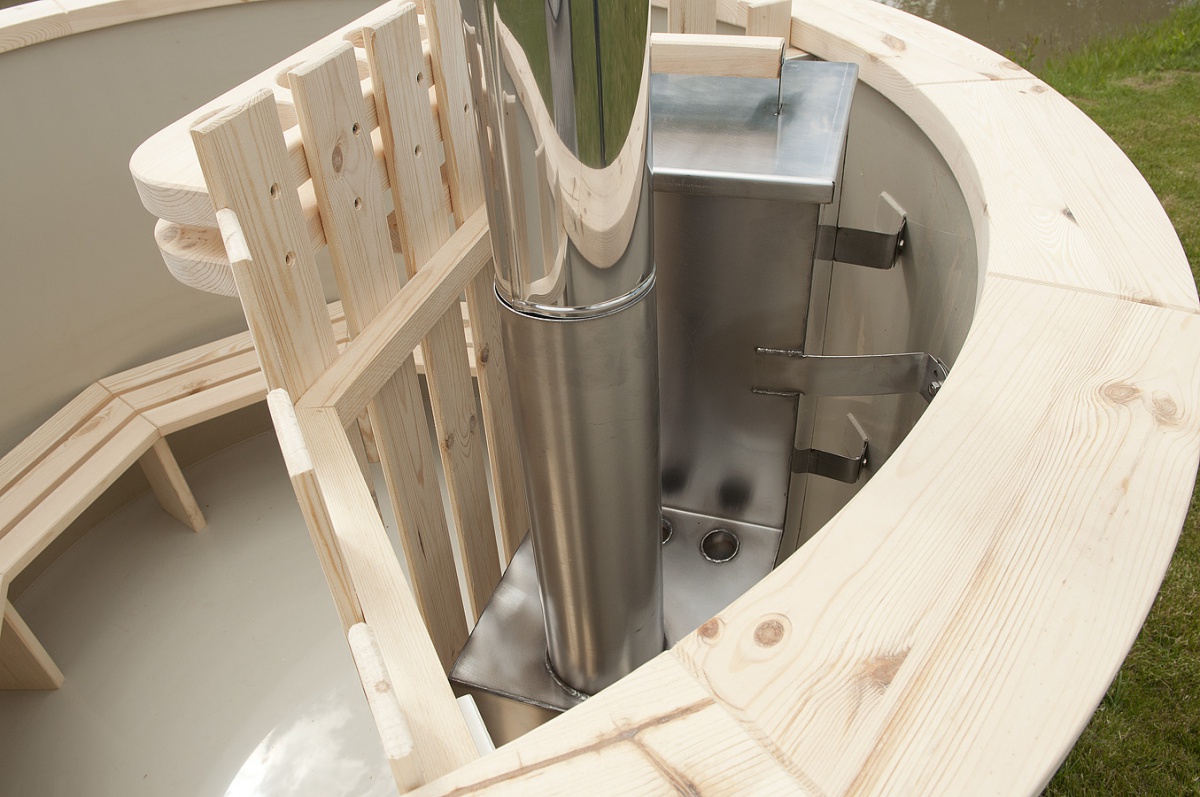 houten hottub kachel