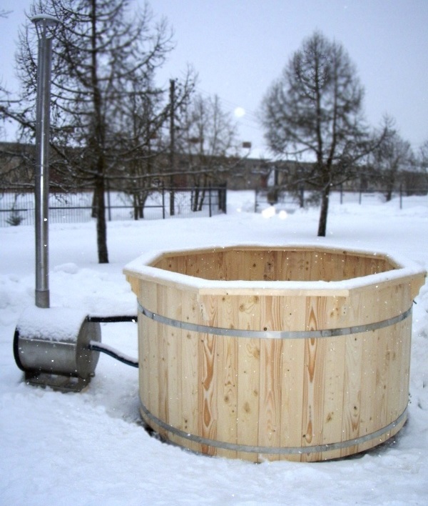 hottub in de winter als het vriest