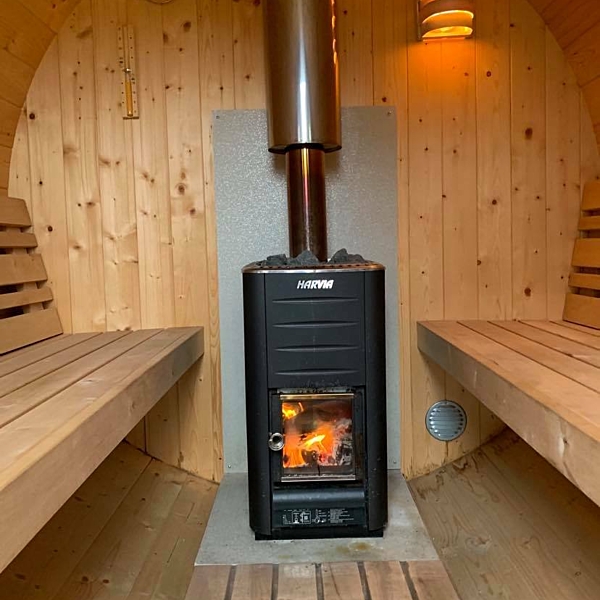 Houtgestookte kachel voor barrelsauna