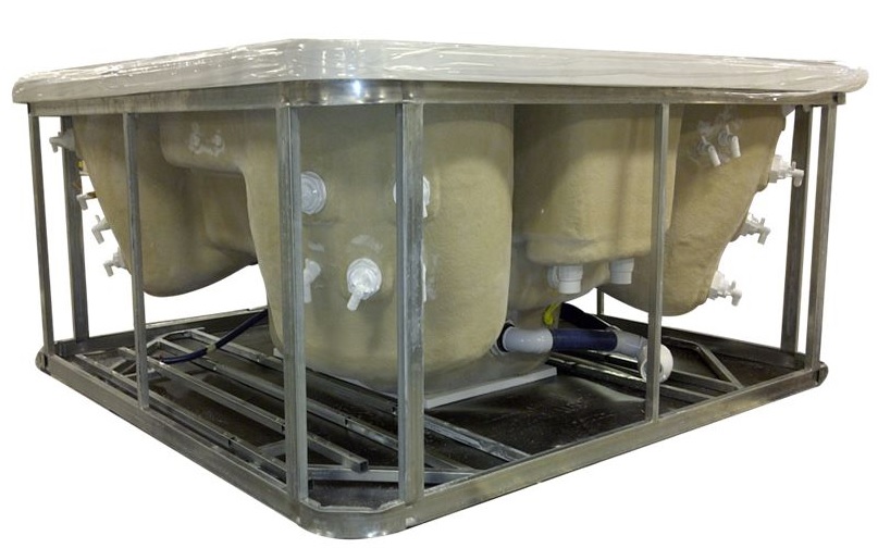 Stalen frame rechthoekige spa