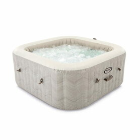 Intex Bubble Massage Chevron Deluxe - 4 persoons | Opblaasbare spa met appbediening